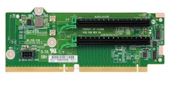 Picture of 809463-001 HPE X16 X16 PCIE S1 / 2 Riser Card For Proliant DL380 G10. Refurbished.