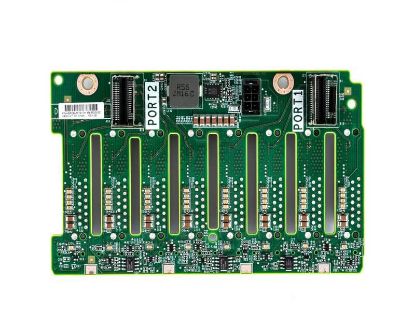 Picture of 832305-002 HPE hard drive backplane 2.5 inch sff 8 bay for proliant DL380 G10. Refurbished.