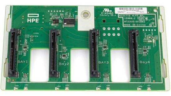 Picture of 872047-001 HPE 3.5 Inch LFF 4 BAY Hard Drive Backplane Proliant ML30 G10 ML110 G10. Refurbished.