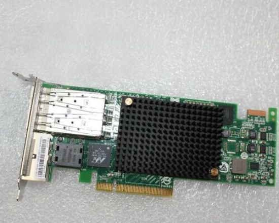 Picture of 00E3497 IBM PCIE2 4-Port 2X10 GB FCOE 2X1 GBE SFP+ Adapter. Refurbished.