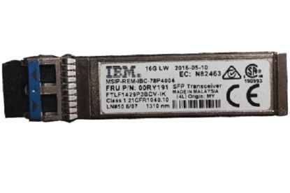 Picture of 00RY191 IBM 16 GB Lwl SFP+ Transceiver For Storwize V7000 Gen2. New Factory Sealed 3 Years IBM Warranty.