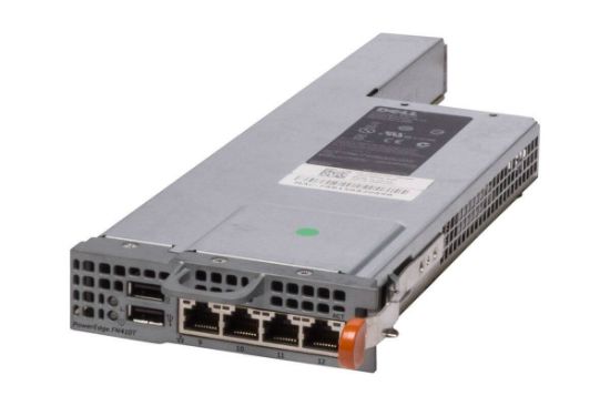 Picture of 17DH1 Dell FX2 FN410T I/O Aggregator Module E16M 8X Internal Ports, 4X 10GB RJ-45 External I/O Module FN410T. Refurbished.