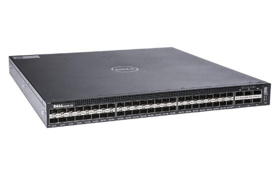 Picture of 210-ADVC Dell Networking S4048-ON Switch L3 Managed 48 X 10 Gigabit SFP+ + 6 X 40 Gigabit QSFP+ Rack-Mountable. Refurbished.