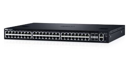 Picture of 210-AEDO Dell S3048-ON Networking 48X 1GBE 4X SFP+ 10GBE Ports Stacking PSU To IO Air 1X AC PSU. Refurbished.