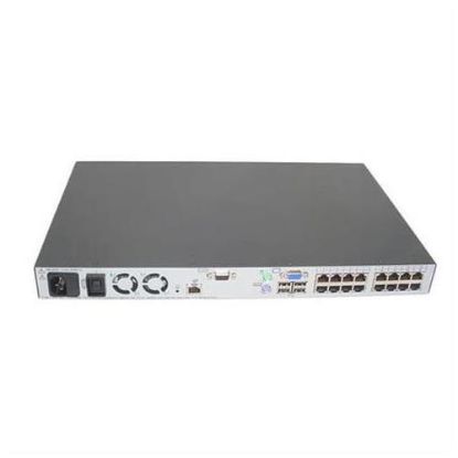 Picture of 340386-001 HP 8-Port 1U Server Console KVM Switch CAT5 RJ-45 Connectors. Refurbished.