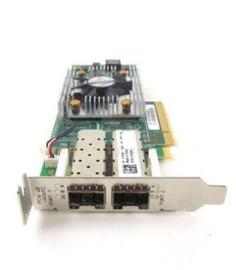 Picture of 406-BBBN Dell Sanblade 16GB PCI-E Dual Port Fiber Channel Host Bus Adapter With Both Bracket. Brand New
