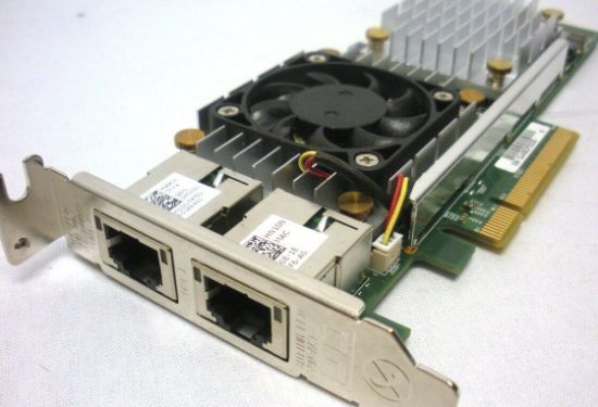 Picture of 430-4458 Dell Broadcom 57810-K Dual Port 10 Gigabit Network Interface Card For Dell PowerEdge M620 Server. Refurbished.