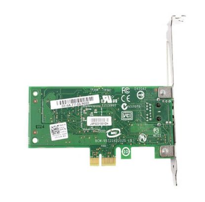 Picture of 430-5088 Dell VX9M4 5722 Gigabit Ethernet PCIE Half Height Network Interface Card. Refurbished.