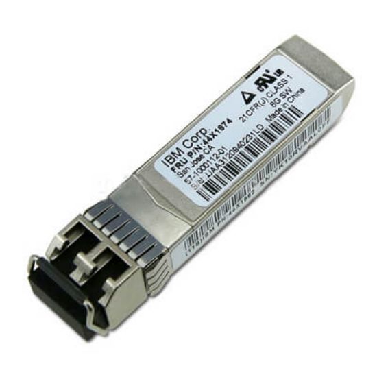 Picture of 44X1970 IBM Brocade 8GB SFP+ SW Optical Transceiver. New Bulk Pack.