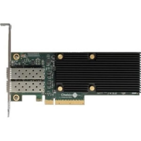 Picture of 540-BBIL Dell Chelsio T520-CR High Performance Dual Port 10GBE Unified Wire Adapter PCI Express X8 Optical Fiber. Refurbished.