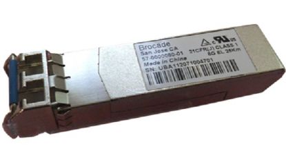 Picture of 57-0000080-01 Brocade 8GB Long Wave Extended 25km SFP Transceiver Single Pack. New Bulk Pack.