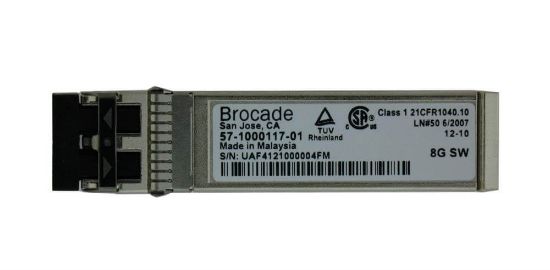 Picture of 57-1000117-01 Brocade 8Gbps Multi-mode Fibre Channel SFP+ Transceiver Module | Refurbished