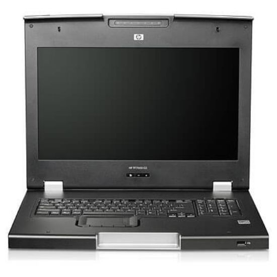 Picture of 602138-001 HP Tft7600 G2 Rackmount Lcd 17.3 Active Matrix Tft Lcd Usb, Mini din Keyboard/mouse 1u Height. Refurbished.