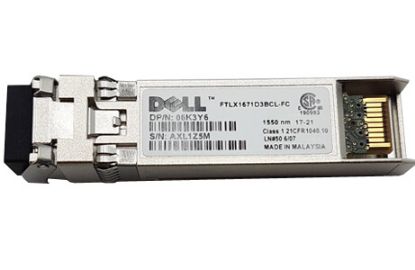 Picture of 6K3Y6 Dell Networking Optic SFP+ 10GBE ER 1550NM Wavelength 40KM. New Bulk Pack.