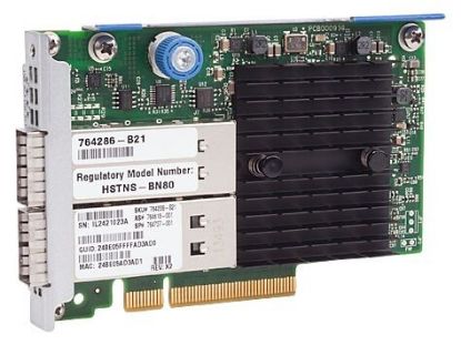Picture of 764286-B21 HPE Infiniband QDR/Ethernet 10GB 2Port 544+ Flr QSFP Adapter. Refurbished.