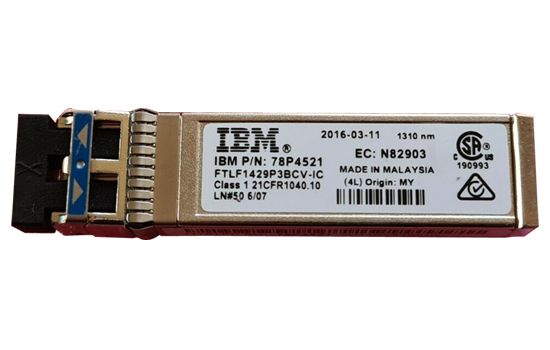 Picture of 78P4521 IBM 16G Fc Sfp+ 1310NM 10KM Transceiver. New Bulk Pack.
