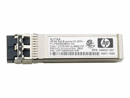 Picture of AJ906-63001 HP Mds 9000 8GB Fc Sfp+ Short Rang Transciever. New Bulk Pack.