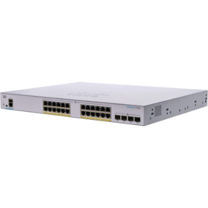 Picture of CBS250-24FP-4X Cisco 24-Ports Gigabit PoE+ Compliant Managed Switch with SFP+ (370W) | Refurbished