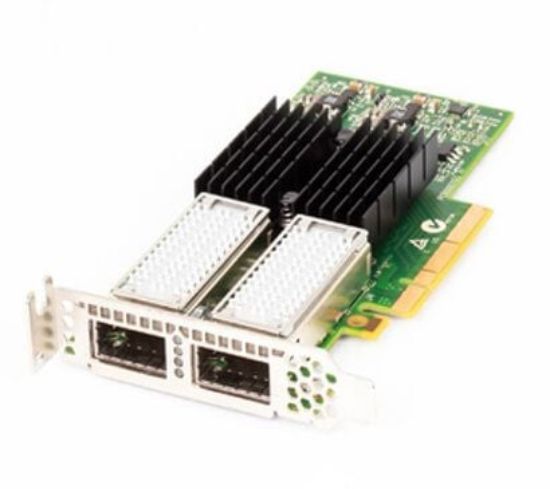 Picture of CX324A Dell Connectx-3 Dual-Port QDR 40GBE QSFP+ PCIE Low Profie Adapter. Refurbished.