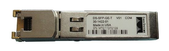Picture of DS-SFP-GE-T Cisco 1Gbps 1000Base-T SFP Transceiver Module | Refurbished