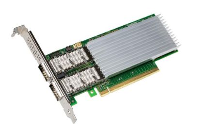 Picture of E810CQDA2 Intel Network Adapter 2-Ports QSFP28 100GBPS PCI-E 4.0 x16 Low Profile | New Factory Sealed
