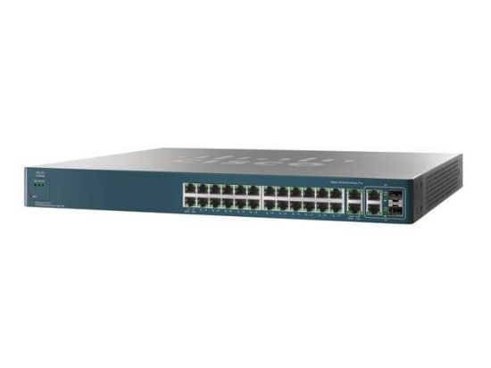 Picture of ESW-520-24P-K9 Cisco Small Business Pro ESW 520 24-Ports 10/100 PoE + 4 GigE Ports | Refurbished