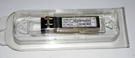 Picture of EX-SFP-10GE-SR Juniper SFP+ Transceiver Module 10Gbps LC Multi-Mode. New Factory Sealed 3 Years Juniper Warranty.