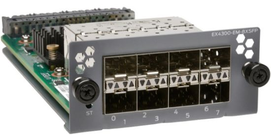Picture of EX-UM-8X8SFP Juniper Networks 8-Port 1GBE/10GBE SFP+ Uplink Module For EX4300-32F. New Factory Sealed 3 Years Juniper Warranty.