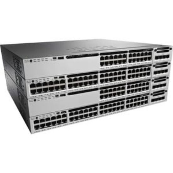 Picture of C1-WS3850-24P/K9 Cisco One Catalyst 3850 24 Ports PoE Ethernet Switch | Refurbished