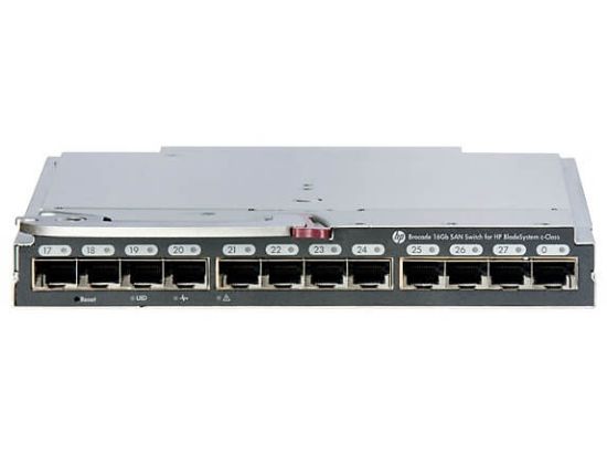 Picture of C8S47A HP Brocade 16GB SAN SFP+ Switch 28 Port Power Pack for Bladesystem C-Class | Refurbished