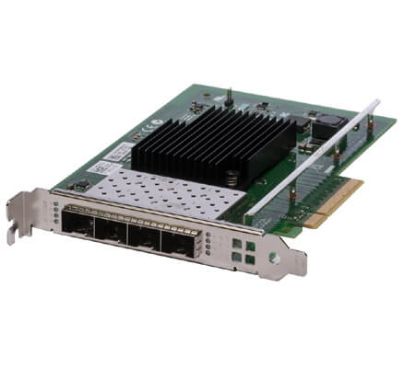 Picture of DDJKY Dell Intel X710-DA4 Quad Port 10GB SFP PCI-E Full Profile Adapter. Refurbished.