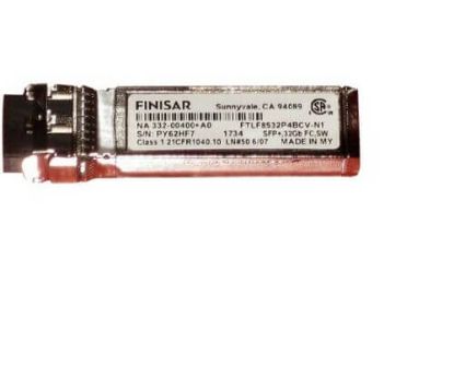 Picture of FTLF8532P4BCV-N1 NetApp 32G Fibre Channel (32GFC) Short-Wavelength SFP+ Optical Transceiver. Refurbished.