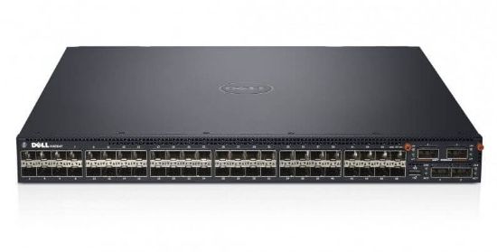 Picture of G4H0V Dell Networking N4064F Managed L3 Switch 48 10-Gigabit SFP+ Ports & 2 40-Gigabit QSFP+ Ports With Dual AC and Rack Ears. Refurbished.