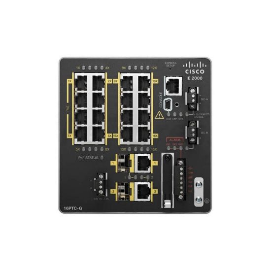 Picture of IE-2000-16PTC-G-NX Cisco Industrial Ethernet 2000 Series Managed Switch | Refurbished