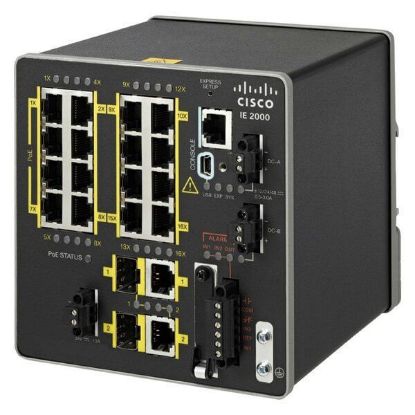 Picture of IE-2000-16TC-B Cisco Industrial Ethernet 2000 Series Managed 20 Ports Switch | Refurbished