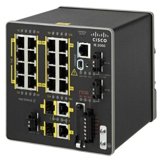 Picture of IE-2000-16TC-B Cisco Industrial Ethernet 2000 Series Managed 20 Ports Switch | Refurbished