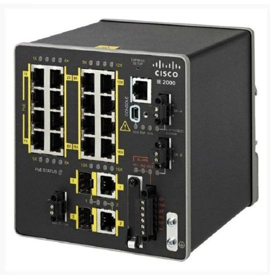 Picture of IE-2000-16TC-G-N Cisco Industrial Ethernet 2000 Series Managed Switch | Refurbished