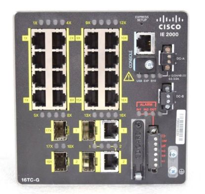 Picture of IE-2000-16TC-G-X Cisco Industrial Ethernet 2000 Series Switch 20 Ports Managed | Refurbished