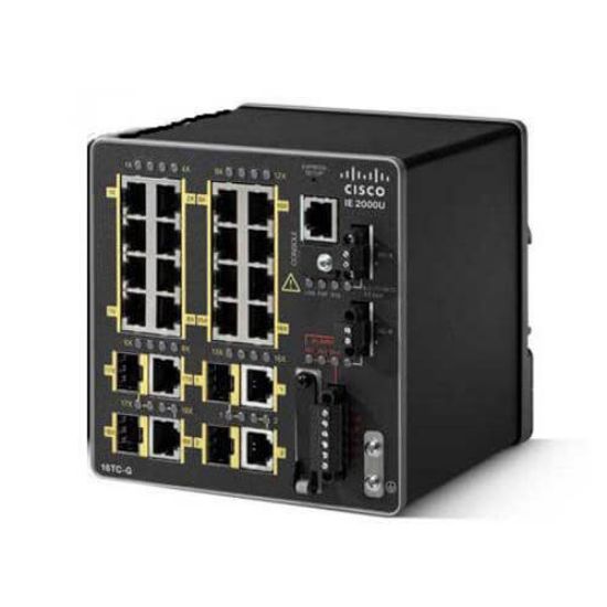 Picture of IE-2000U-16TC-G Cisco Industrial Ethernet 2000U Series 20 Ports Managed Switch | Refurbished