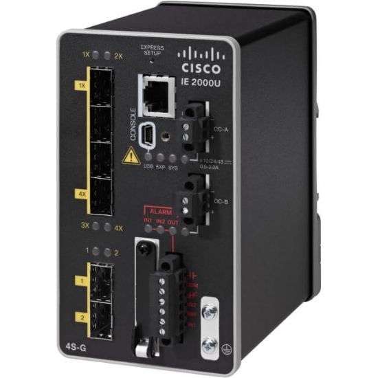 Picture of IE-2000U-4S-G Cisco Industrial Ethernet 2000U Series 6 Ports Switch Chassis | Refurbished