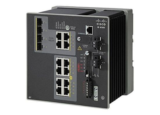 Picture of IE-4000-8T4G-E Cisco Industrial Ethernet 4000 Series 12 Ports Layer 3 Managed Switch | Refurbished