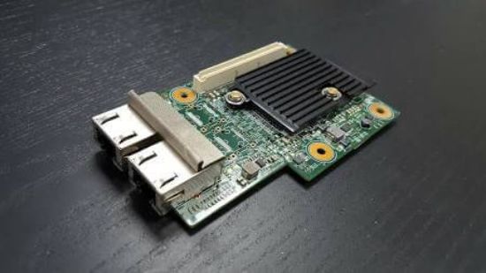 Picture of J2NRV Dell Broadcom 57416 Dual Port 10 Gigabit SFP+ Network Lom Mezz Card. Refurbished.