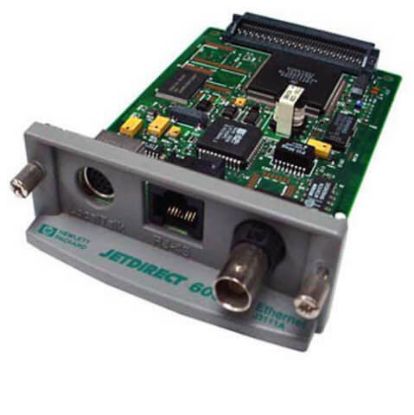 Picture of J3111-60002 HP Jetdirect 600N Ethernet 10/100base-Tx Print Server Card. Refurbished.