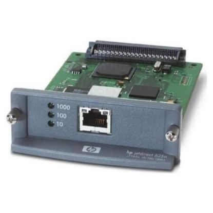 Picture of J7960G HP Jetdirect 625N Gigabit Ethernet Print Server 1 x 10/100/1000Base-T 10MBPS 100MBPS 1GBPS. Refurbished.