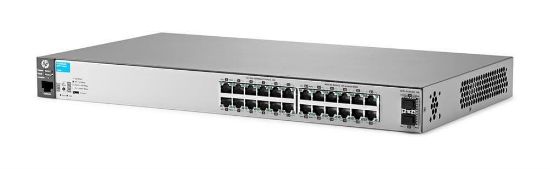 Picture of J9856-61001 HP 2530-24G-2sfp Switch 24 Ports Managed Desktop, Rack-Mountable, Wall-Mountable. Refurbished.