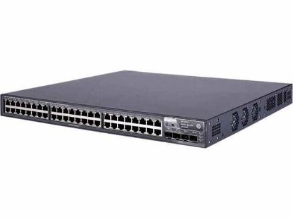 Picture of JC104-61101 HP 5800-48G-PoE+ Switch With 1 Interface Slot - Switch - Managed - 48 X 10/100/1000 PoE + 4 X Gigabit SFP / 10 Gigabit SFP+ Rack-Mountable - PoE. Refurbished.