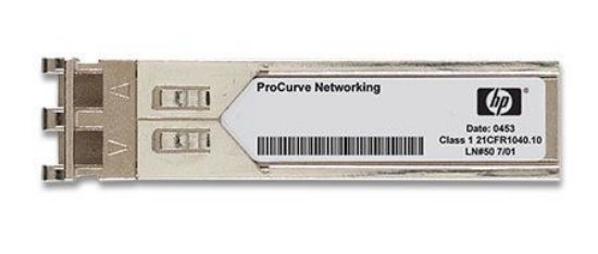 Picture of JD494A HPE SFP MINI GBIC 1 x 1000Base-LX Gigabit Ethernet Transceiver Module. New Bulk Pack.