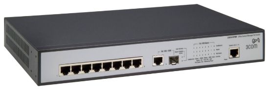 Picture of JG537-61101 HP 1910-8-PoE+ Switch - Switch - L3 - Managed - 8 X 10/100 (Poe+) + 2 X Combo Gigabit SFP - Rack-Mountable - PoE+. Refurbished.
