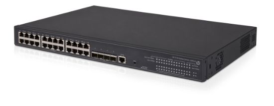 Picture of JG936A#ABA HPE 5130-24G-PoE+-4SFP+ EI Switch 24 X 10/100/1000Base-T PoE+ Ports, 4 SFP+ Ports. Refurbished.
