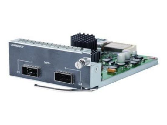 Picture of JH155A HPE 2-Ports 40GB Ethernet QSFP Module For Flex Network 5510 Switch. Refurbished.